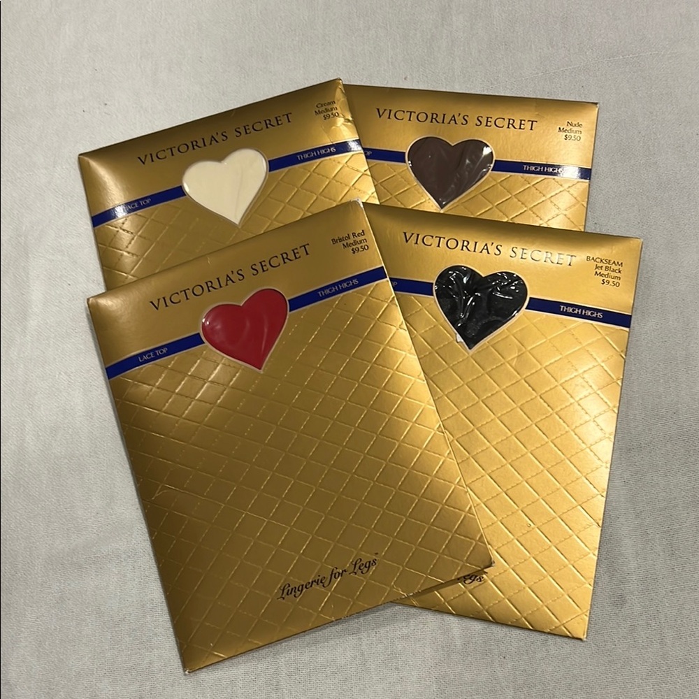 Victoria's Secret lingerie for Legs Thigh High Stocking Set in Gold Packaging